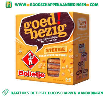 Stevige graanrepen naturel 5x2 aanbieding