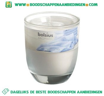 Bolsius Geurglas 80/70 fresh linnen aanbieding