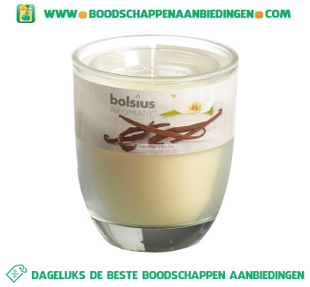 Bolsius Geurglas 80/70 vanilla aanbieding