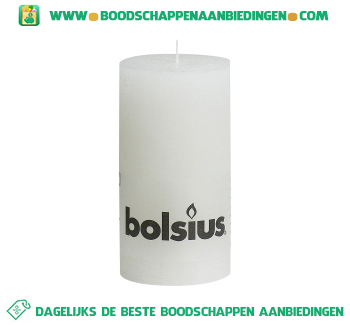 Bolsius Stompkaars 130/68 rustiek wit aanbieding