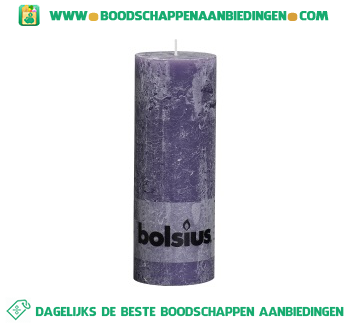 Bolsius Stompkaars 190/68 rustiek oud paars aanbieding