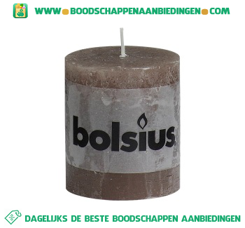 Bolsius Stompkaars 80/68 rustiek taupe aanbieding