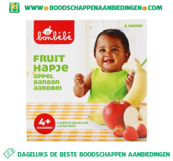 Fruithapje 4+ appel banaan aardbei aanbieding