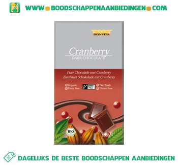 Chocolade puur cranberry aanbieding