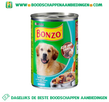 Bonzo Senior met mager vlees & groenten aanbieding