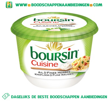 Boursin Cuisine knoflook en fijne kruiden aanbieding