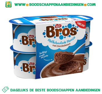 Bros Melkchocolade mousse aanbieding