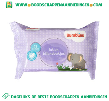 Bumblies Lotion billendoekjes aanbieding