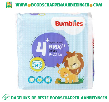 bagage Mainstream Stun Bumblies Luiers maxi+ 4+ aanbieding - Boodschappen Aanbiedingen