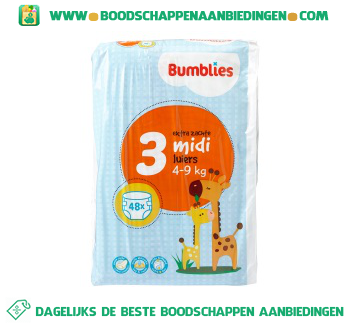 Bumblies Luiers midi 3 aanbieding