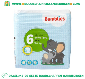 Bumblies Luiers xl aanbieding