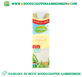 Campina Blanke vla aanbieding