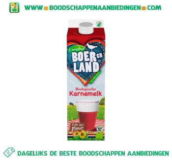 Campina Boer en Land biologische karnemelk aanbieding