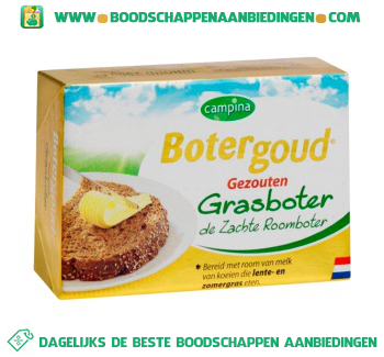 Campina Botergoud grasboter gezouten aanbieding