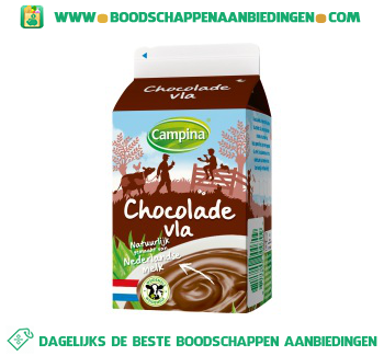 Campina Chocolade vla aanbieding