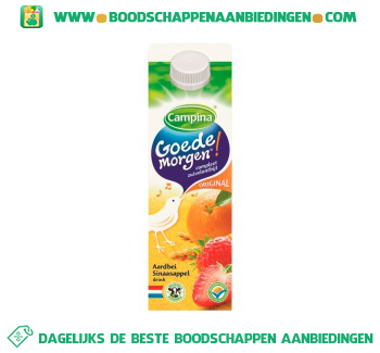 Campina Goedemorgen original aardbei-sinaasappel aanbieding