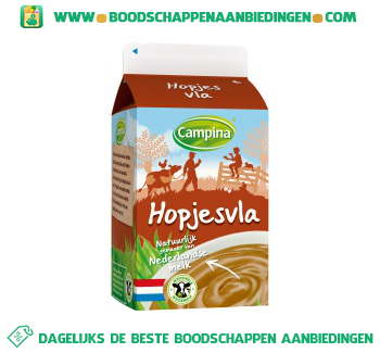 Campina Hopjes vla aanbieding