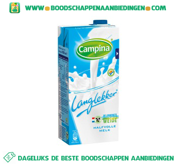 Campina Lang lekker halfvolle melk aanbieding