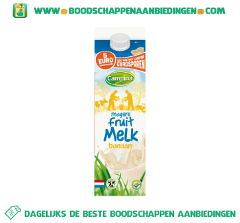 Campina Magere fruitmelk banaan aanbieding