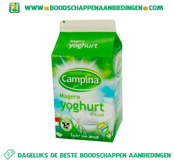 Campina Magere yoghurt aanbieding