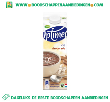 Campina Optimel chocolade vla aanbieding