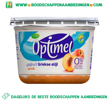 Campina Optimel yoghurt Griekse stijl perzik aanbieding