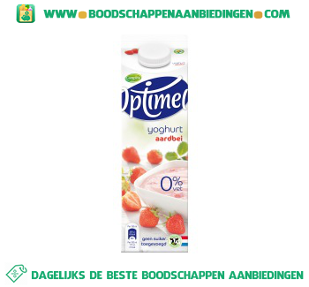 Campina Optimel yoghurt aardbei aanbieding