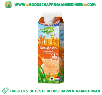 Campina Oranje vla aanbieding