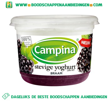 Campina Stevige yoghurt braam aanbieding