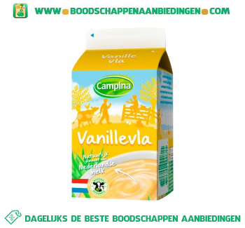 Campina Vanille vla aanbieding