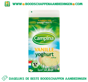 Campina Vanille yoghurt aanbieding