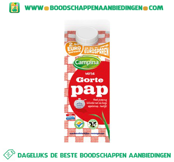 Campina Verse gortepap aanbieding