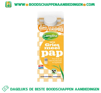 Campina Verse griesmeelpap aanbieding