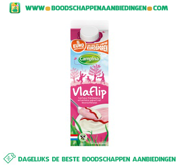 Campina Vlaflip framboos aanbieding