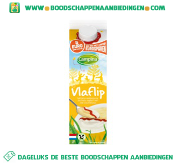 Campina Vlaflip vanille aanbieding