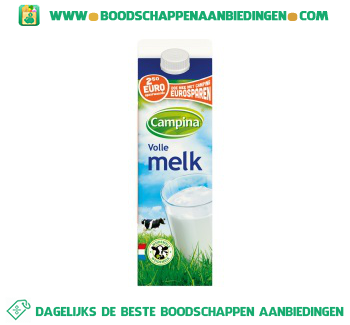 Volle melk aanbieding