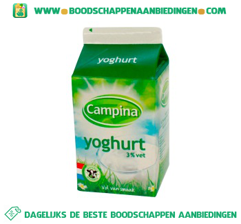 Campina Volle yoghurt aanbieding