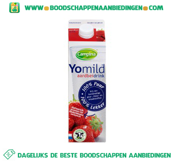 Campina Yomild aardbeidrink aanbieding