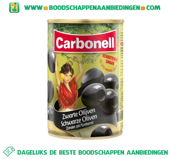 Carbonell Zwarte olijven zonder pit aanbieding