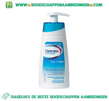 Clearasil Daily clear 3-in-1 wash aanbieding