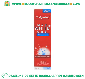 Colgate Tandpasta max white optic aanbieding