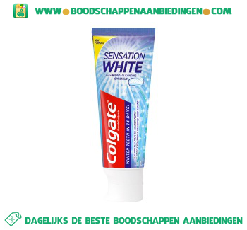 Tandpasta sensation white aanbieding