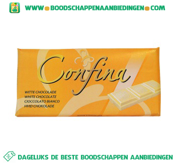 Confina Chocoladereep wit aanbieding