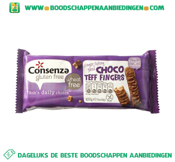 Consenza Choco fingers wafels aanbieding