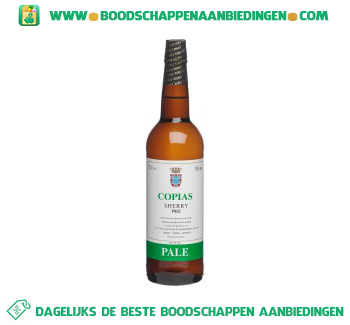 Copias Sherry pale dry aanbieding