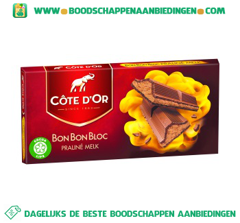 Côte d’Or Bonbonbloc praline melk aanbieding