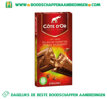 Côte d’Or Chocoladereep melk & hazelnoot aanbieding