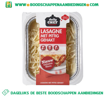 Daily Chef Lasagne met pittig gehakt aanbieding