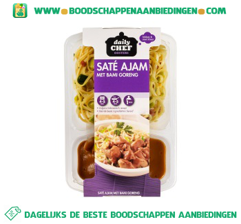 Daily Chef Sate ajam met bami goreng aanbieding