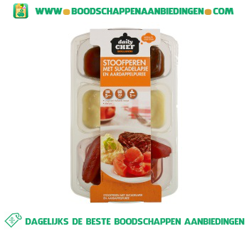 Daily Chef Stoofperen met runderlap en puree aanbieding